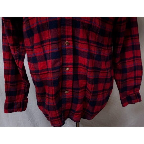 Realtree By Staghorn Outfitters Mens Medium Red Plaid Button Down Flannel Shirt - Picture 3 of 10